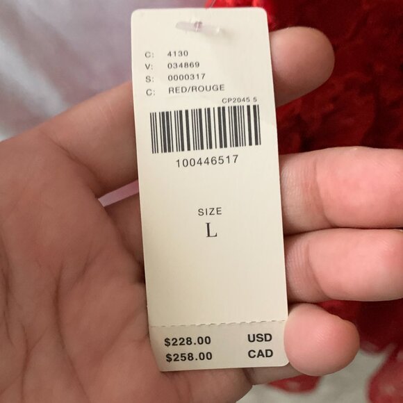 ANTHROPLOGIE Ruffle-Strap Corset Lace Mini Dress in Lipstick Red Sz LARGE - Picture 8 of 8